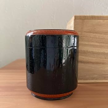 茶道具　西大寺　日の丸茶入　松本実道書付　共布共箱　V　8230 茶道具 西大寺 日の丸茶入 松本実道書付 共布共箱 V 8230 美術品